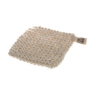 White knitted fabric kettle holder on white background
