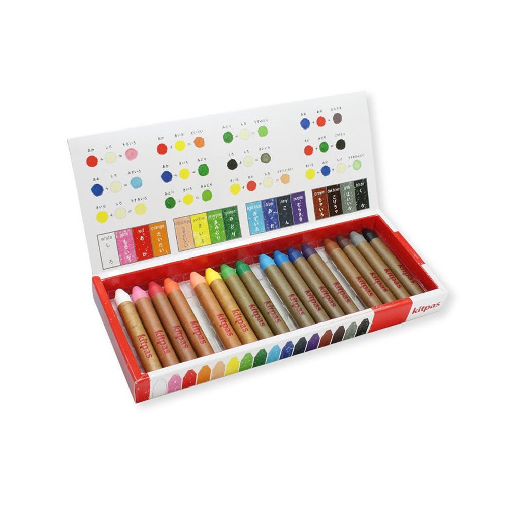 Kitpas Medium Crayons, Set of 16 Colors Boston General Store