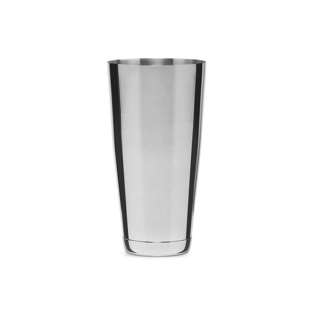 Large stainless steel Koriko cocktail shaking tin on white background