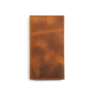 Crazy horse brown leather Traveler's Notebook wallet insert on white background