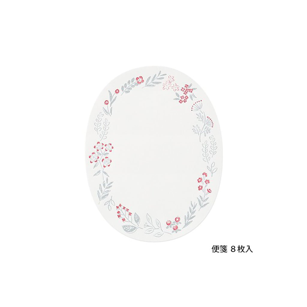 Letterpress Die - Cut Letter Set Red Wreath Boston General Store