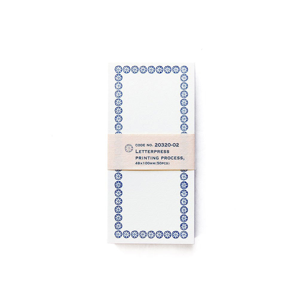 Letterpress Memo Cards Dark Blue at Boston General Store
