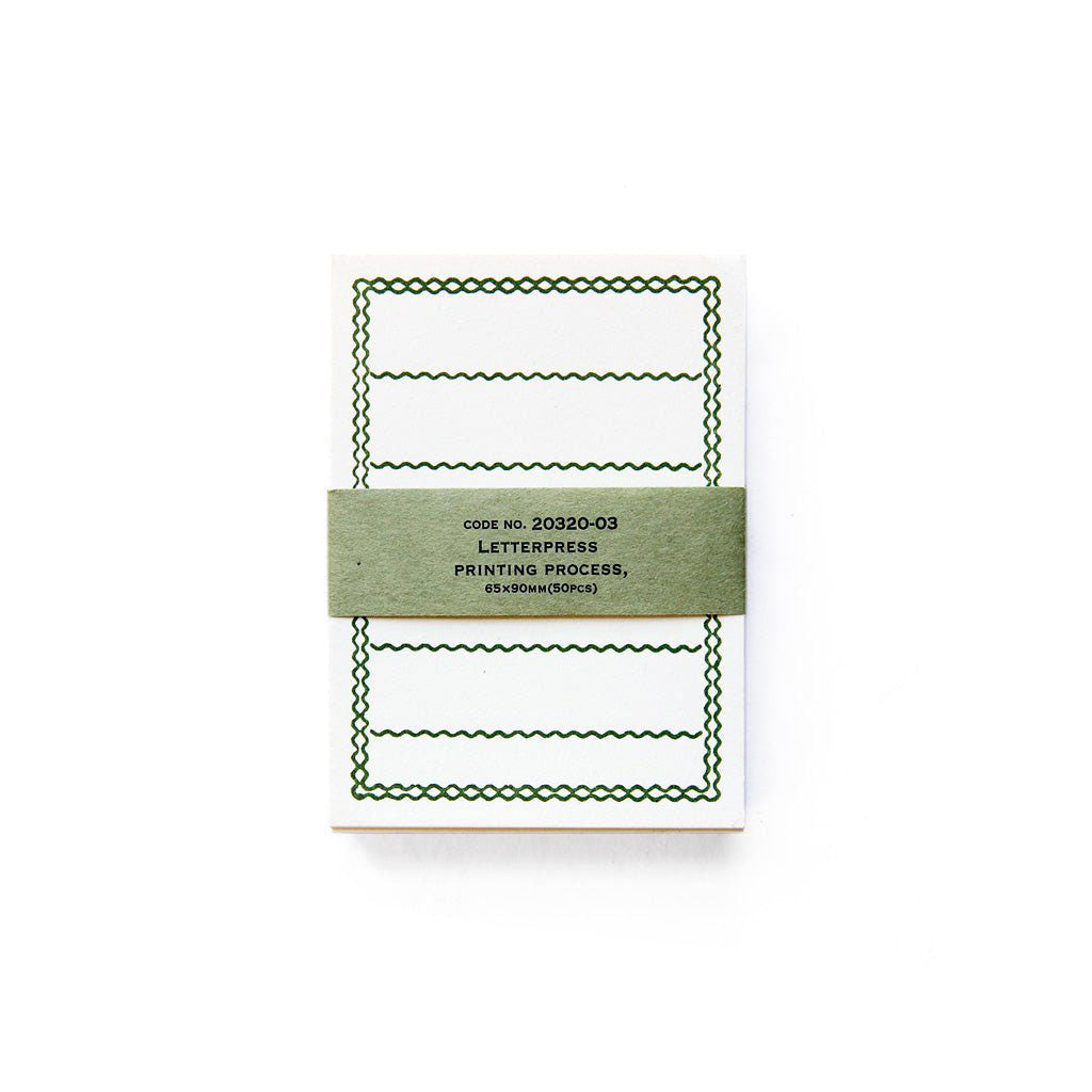 Letterpress Memo Cards Dark Green at Boston General Store