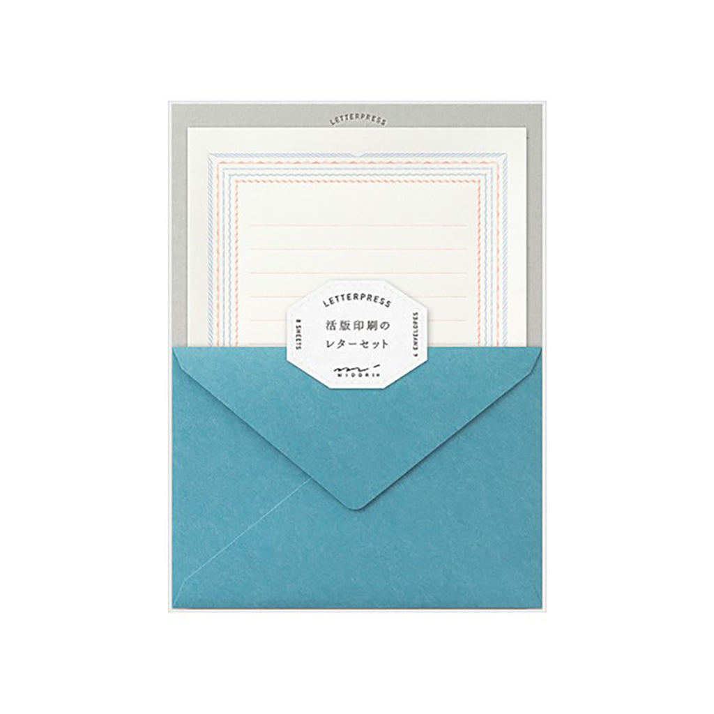 Letterpress Letter Set Blue Frame    at Boston General Store