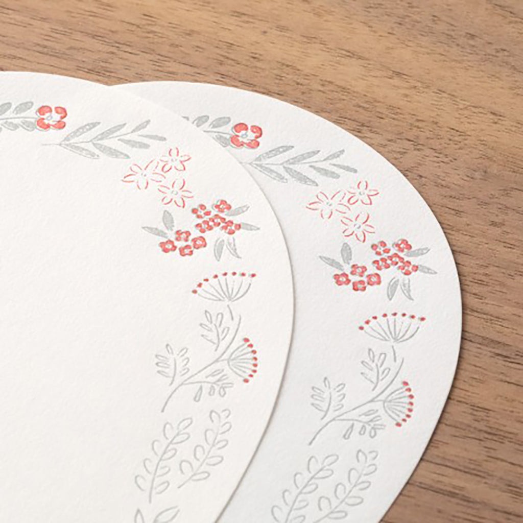 Letterpress Die-Cut Letter Set Red Wreath    at Boston General Store