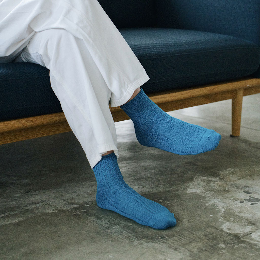 Nishiguchi Kutsushita Linen Ribbed Socks | Boston General Store