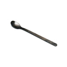 Brownish gray acrylic long drink spoon on white background