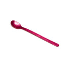 Acrylic raspberry pink long drink spoon on white background