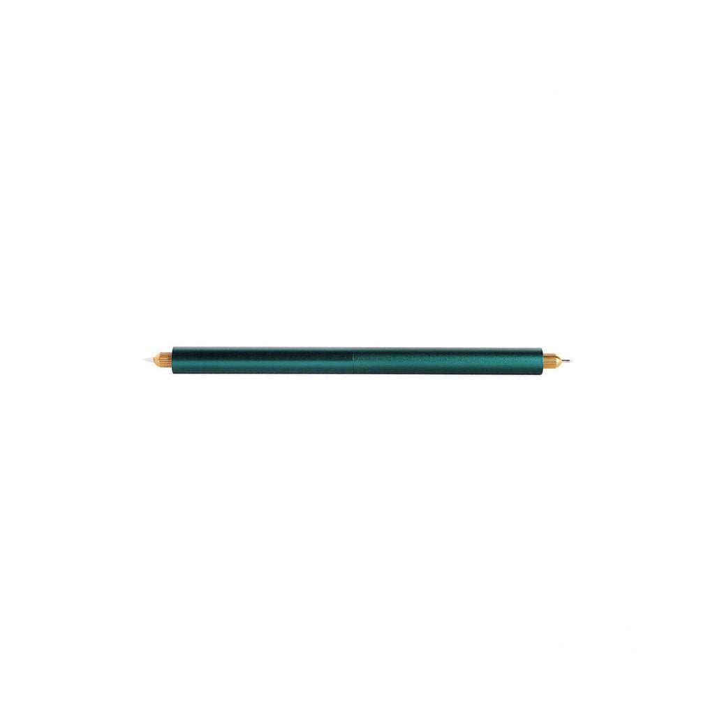 Green pen on a white background