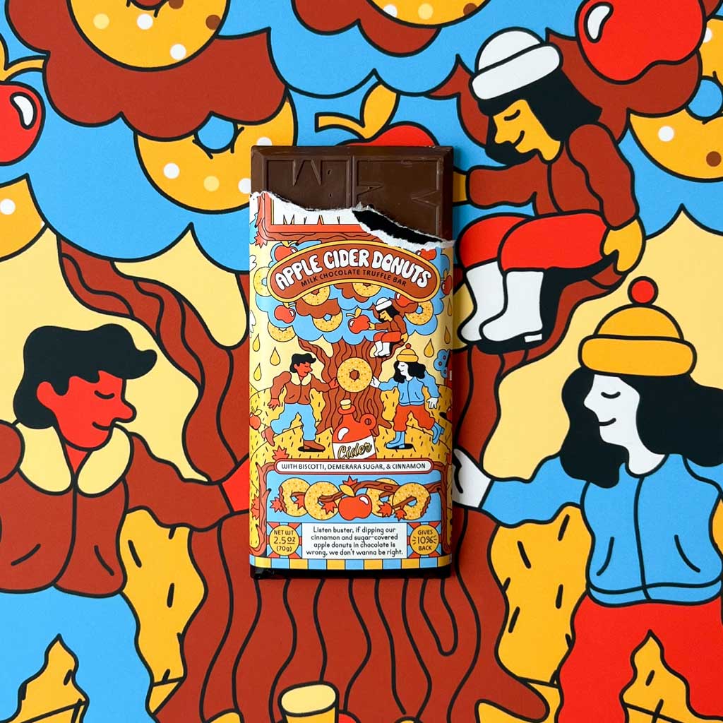 Apple Cider Donuts Truffle Chocolate Bar at Boston General Store