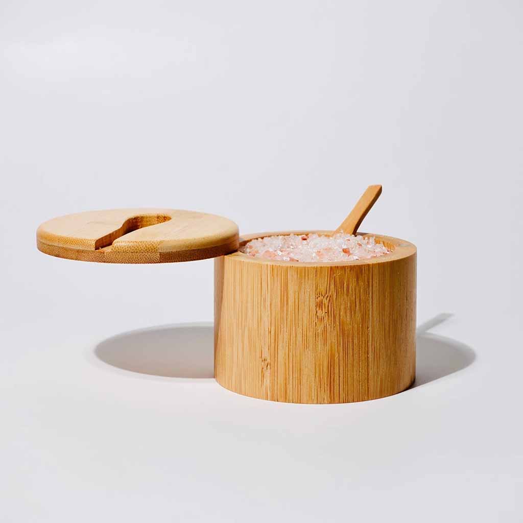 Magnesium Sanctuary Bath Salt Soak in Bamboo Refillable Bowl Bamboo Bowl   at Boston General Store