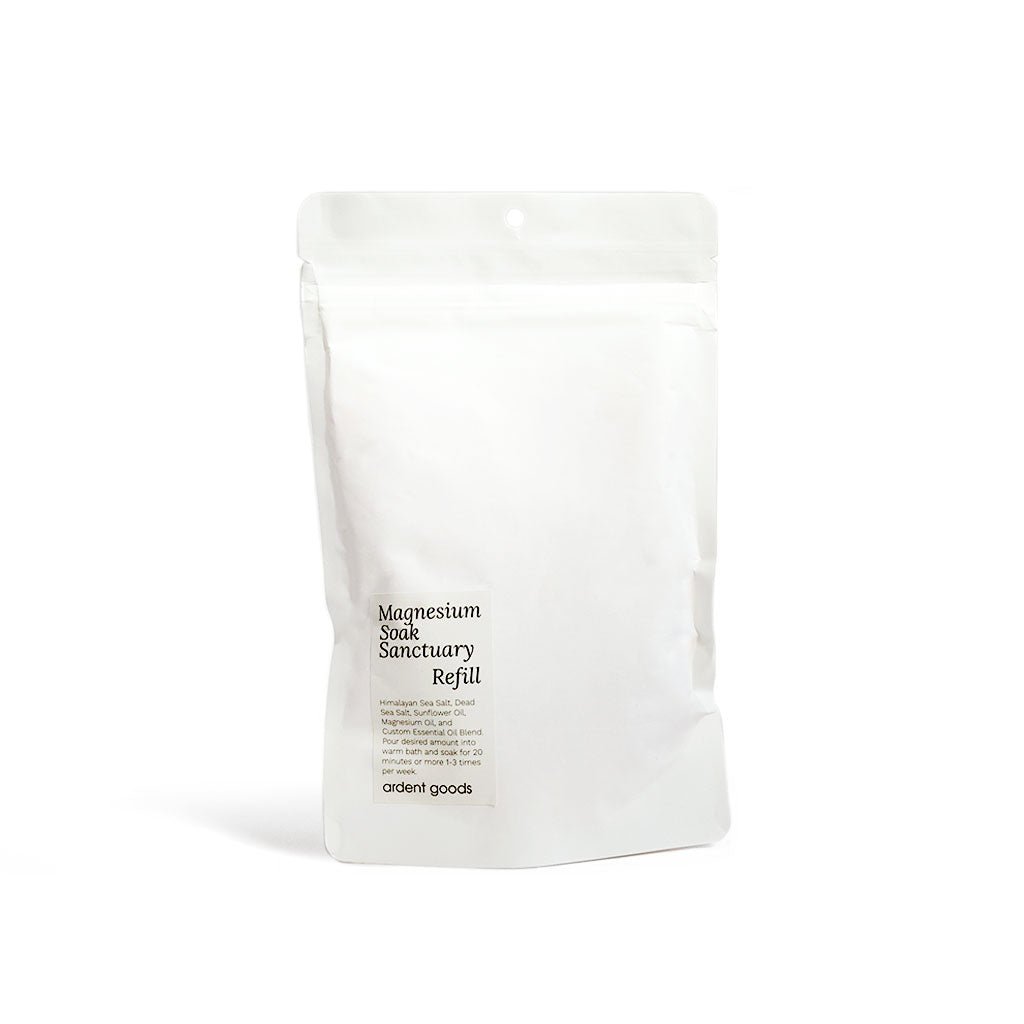 Magnesium Sanctuary Bath Salt Soak in Bamboo Refillable Bowl Boston General Store