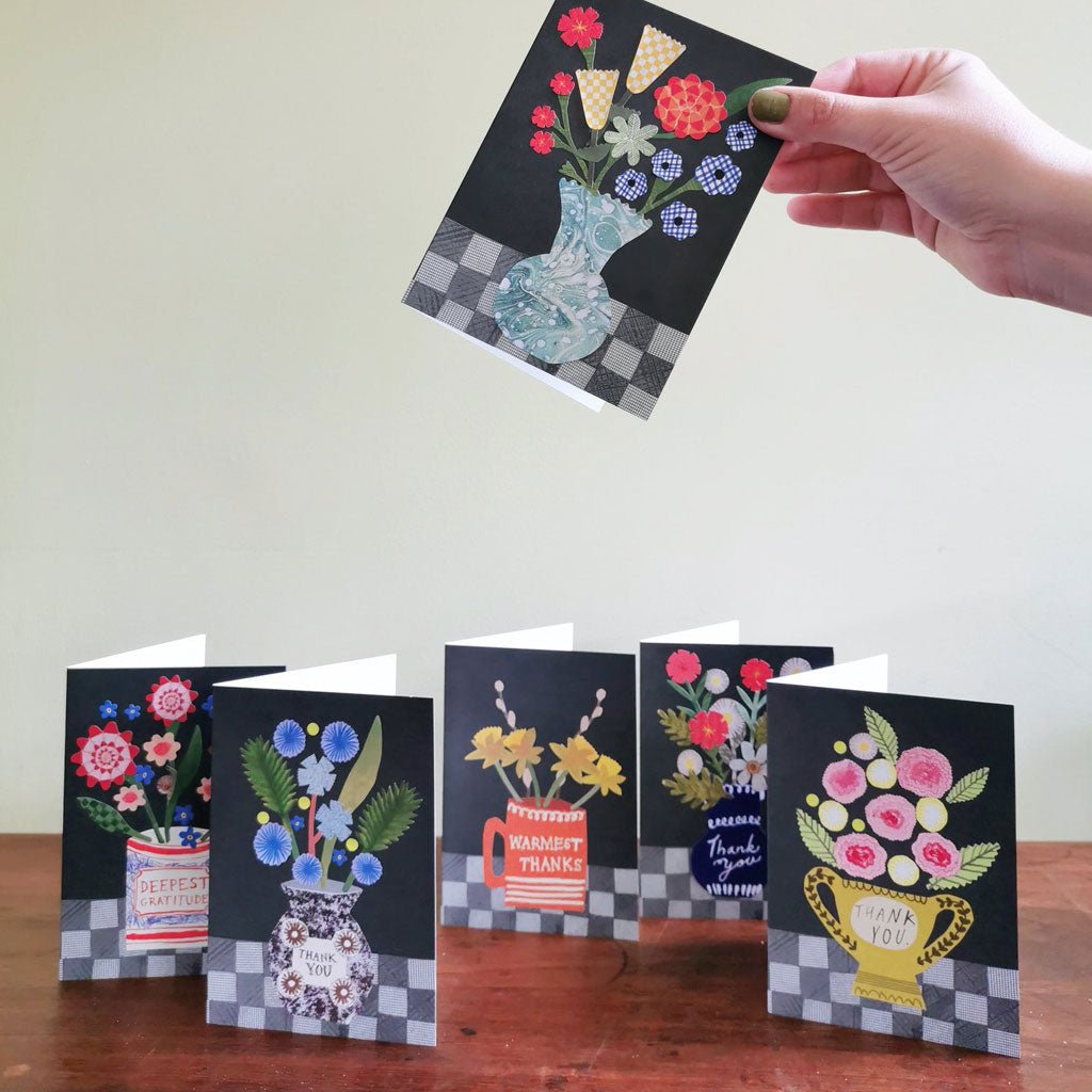 &#39;Make Your Own Thank You Cards&#39; Floral Set Boston General Store