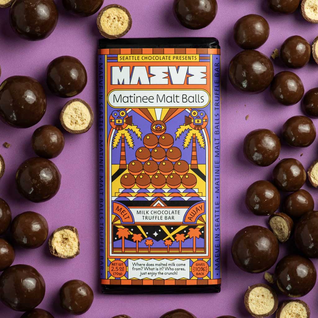 Matinee Malt Balls Truffle Chocolate Bar at Boston General Store