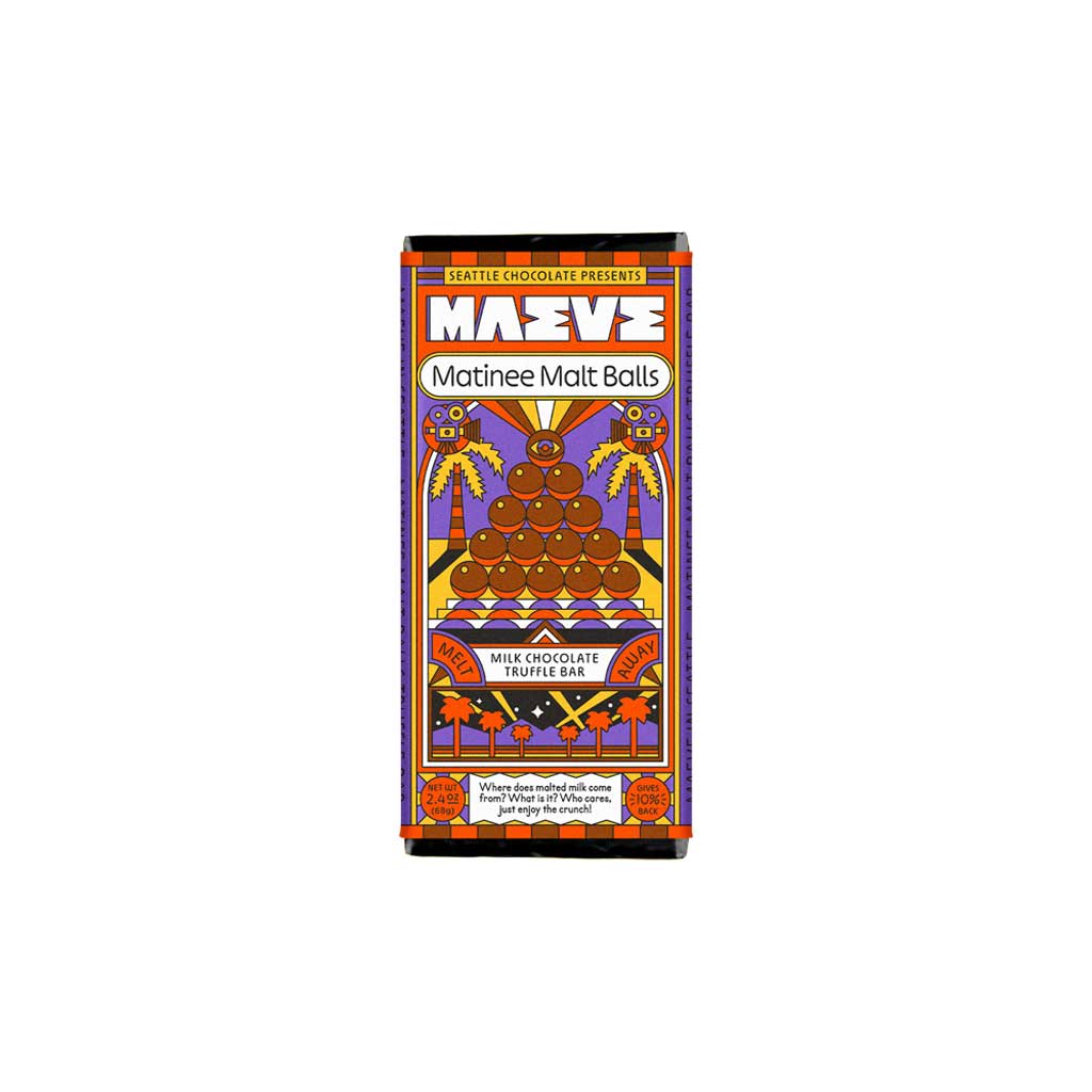 Matinee Malt Balls Truffle Chocolate Bar at Boston General Store