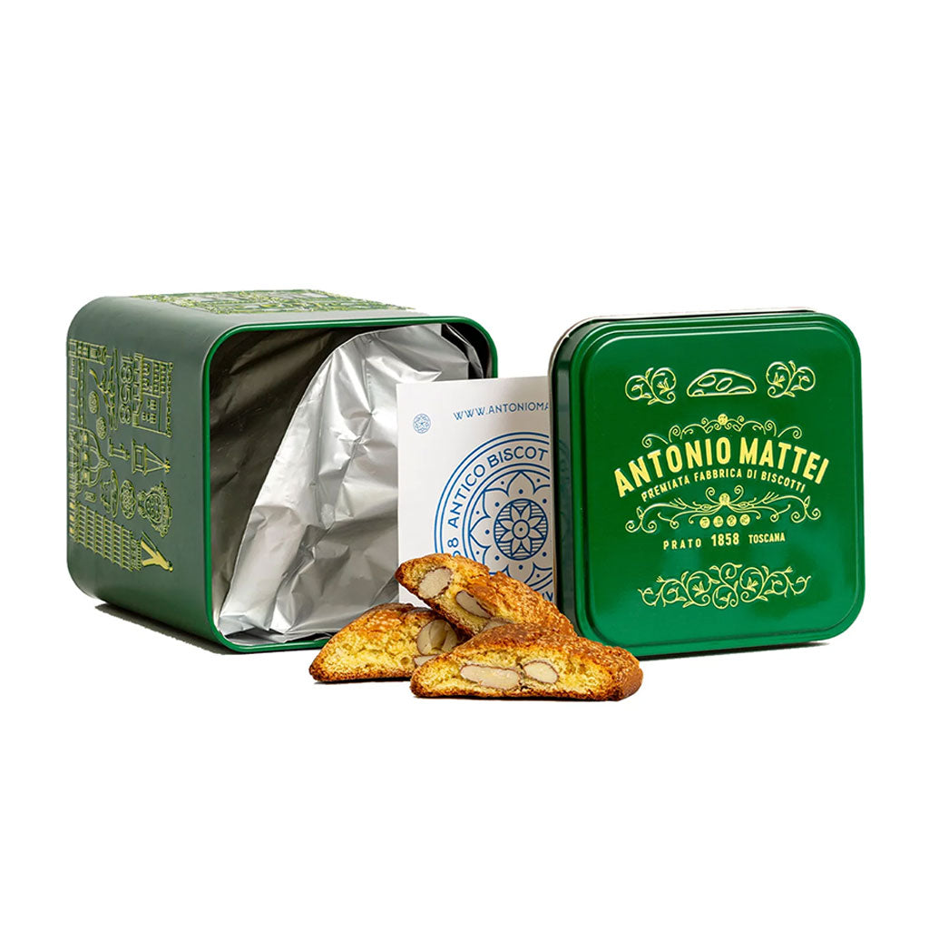 Green Special Edition Tin Biscotti di Prato with Almonds    at Boston General Store