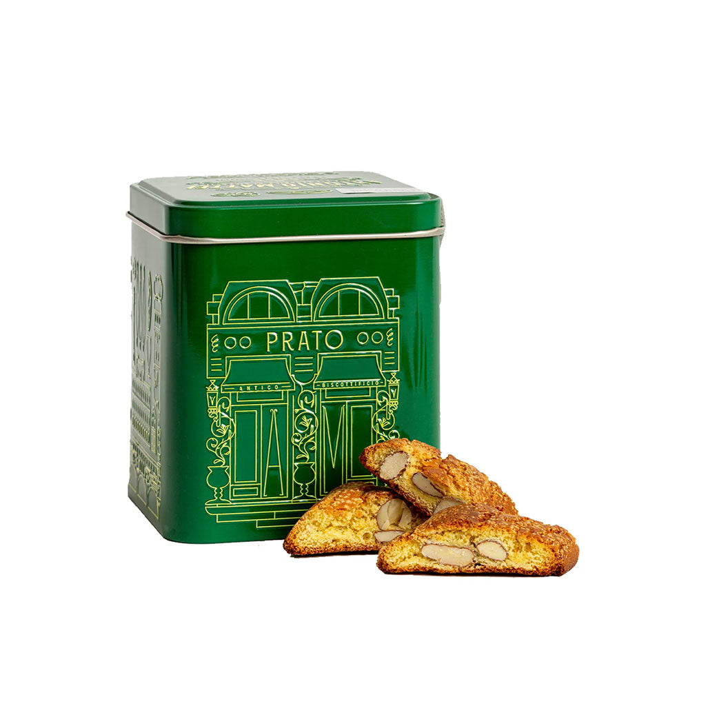 Green Special Edition Tin Biscotti di Prato with Almonds    at Boston General Store