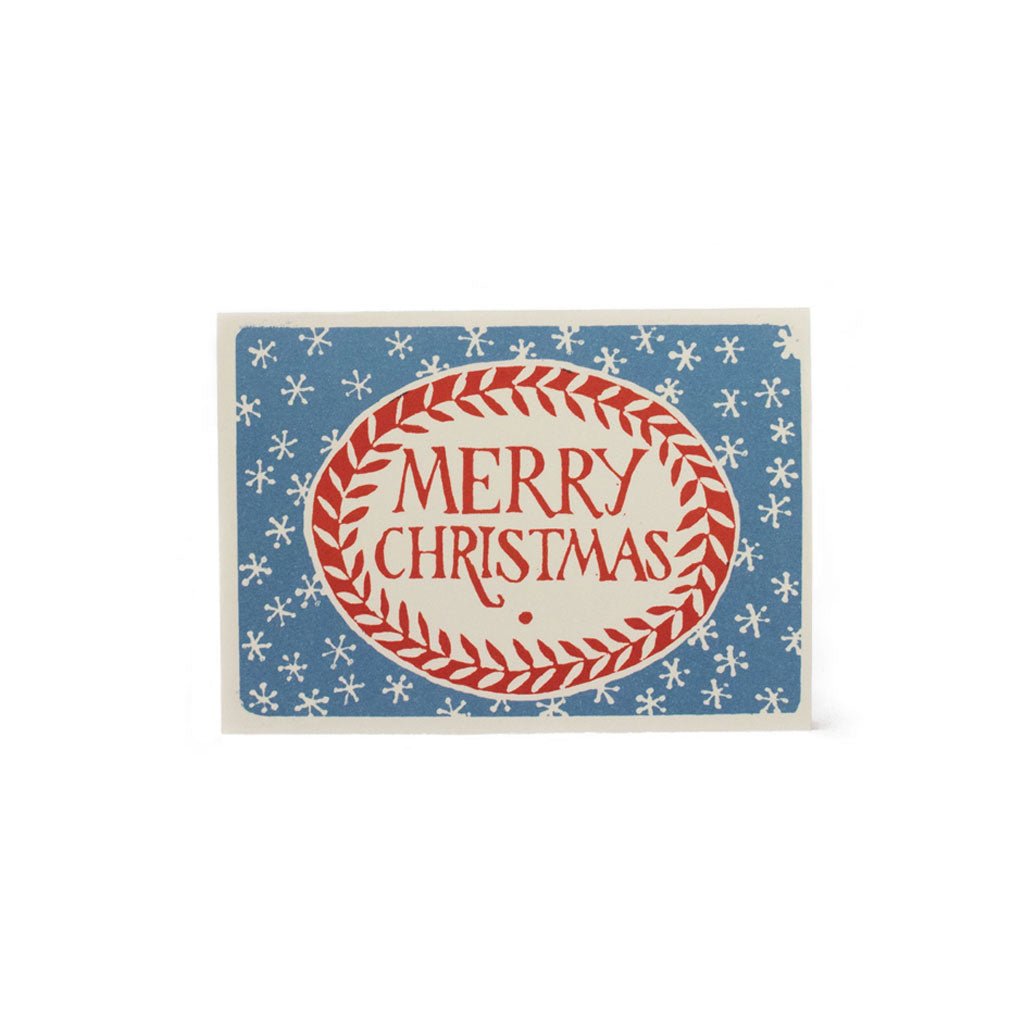 Merry Christmas Red and Blue Holiday Card, Set of 10 Boston General Store