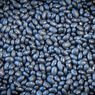 Close up of dried black beans