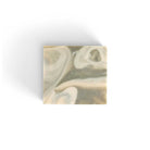 Marbled bar of SallyeAnder milk and mint soap on white background