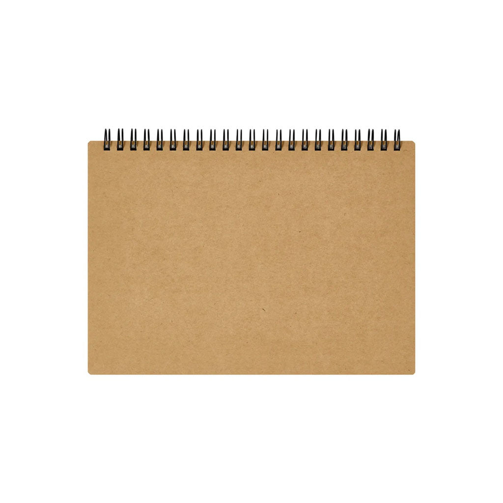 Mnemosyne Spiral Notebook - A5, Blank, Horizontal Format Boston General Store