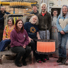 Moorlands Candles team standing in candle making workshop