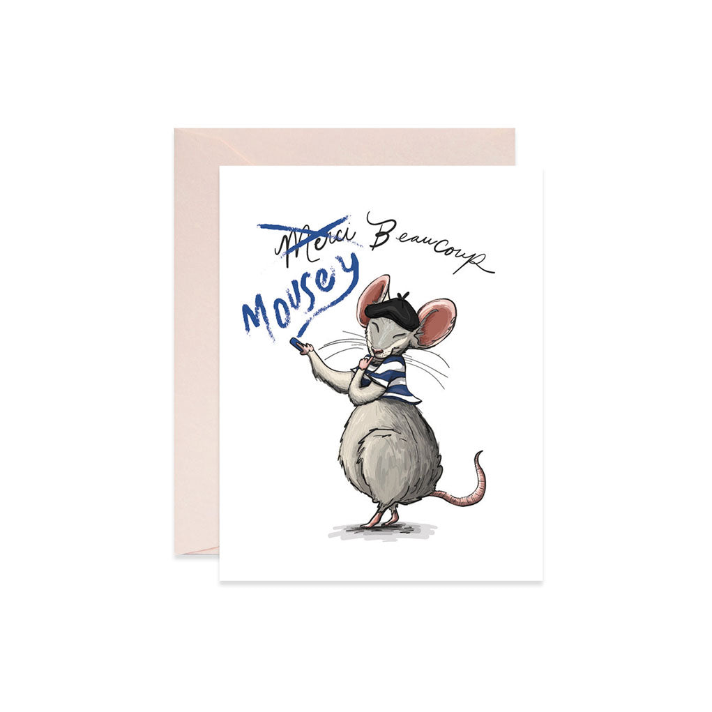 Mousey Beaucoup Thank You Card    at Boston General Store