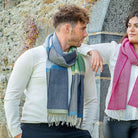 Navy and Smoke Lambswool Scarf Boston General Store