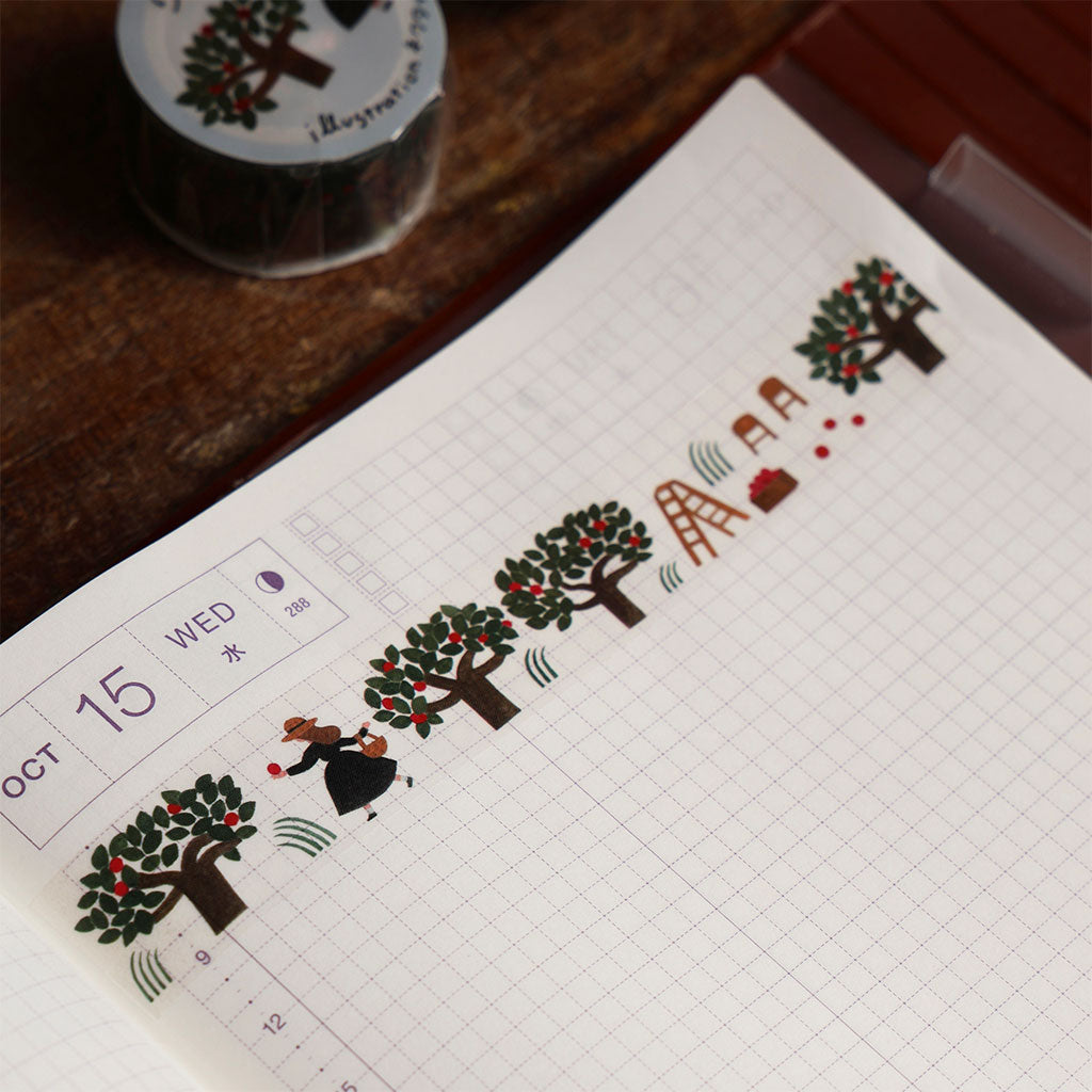 Necktie Apple Picking Washi Tape