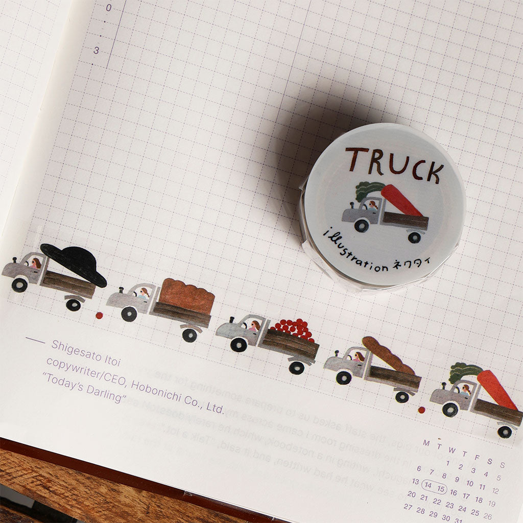 Necktie Truck Washi Tape