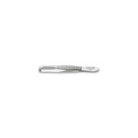 Carbon steel claw tweezers with grooved grip section on white background