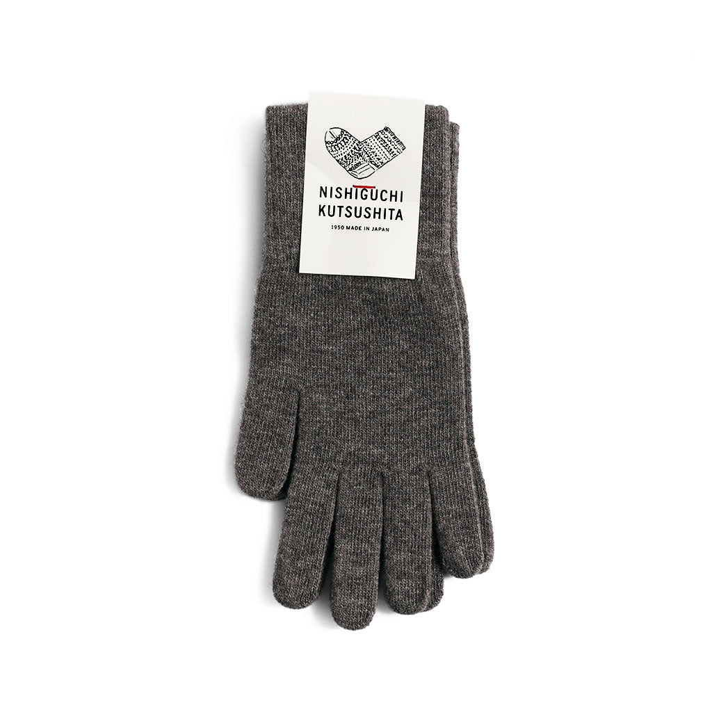 Merino Wool Gloves Mocha Brown Medium  at Boston General Store