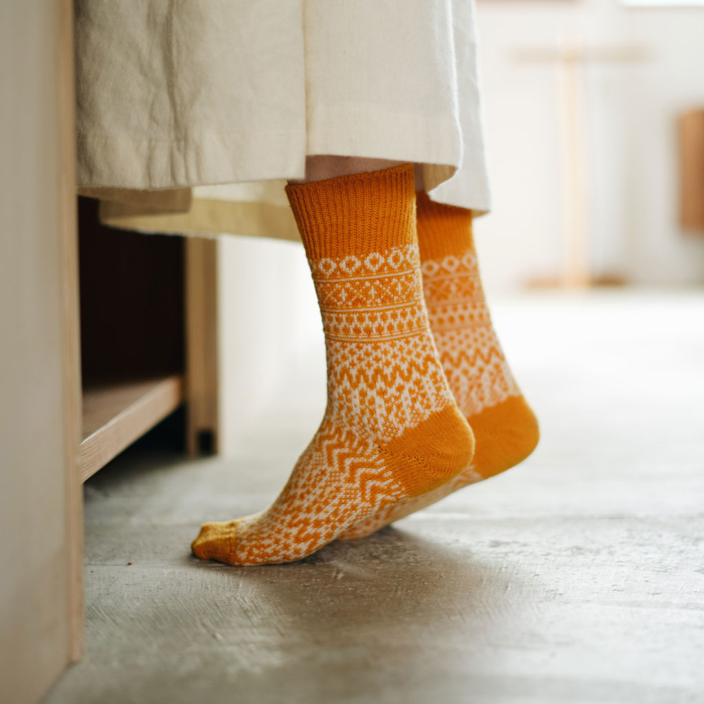 Wool Jacquard Socks at Boston General Store