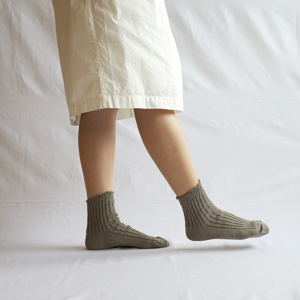 Linen Ribbed Socks    at Boston General Store