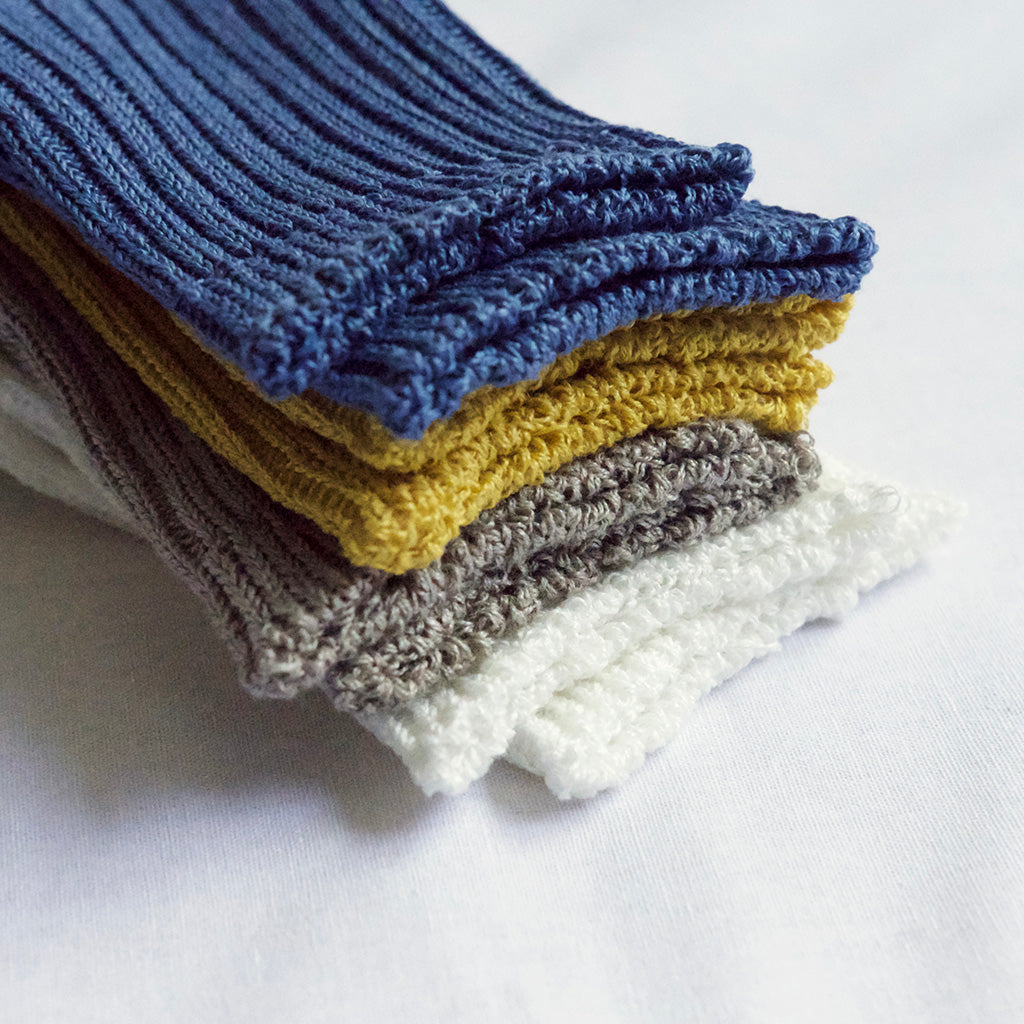 Linen Ribbed Socks    at Boston General Store