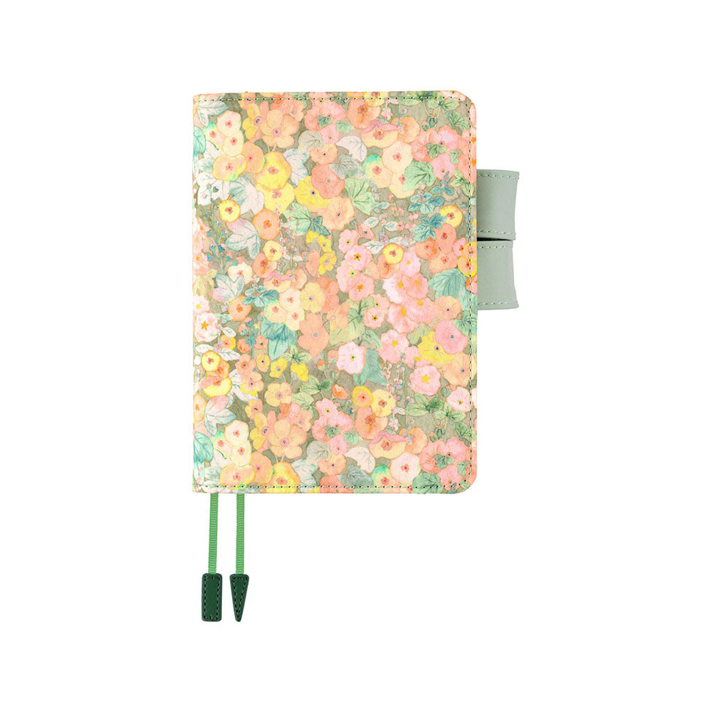 Hobonichi Techo Cover Original A6 - Liberty Fabrics Orange Hollyhocks    at Boston General Store