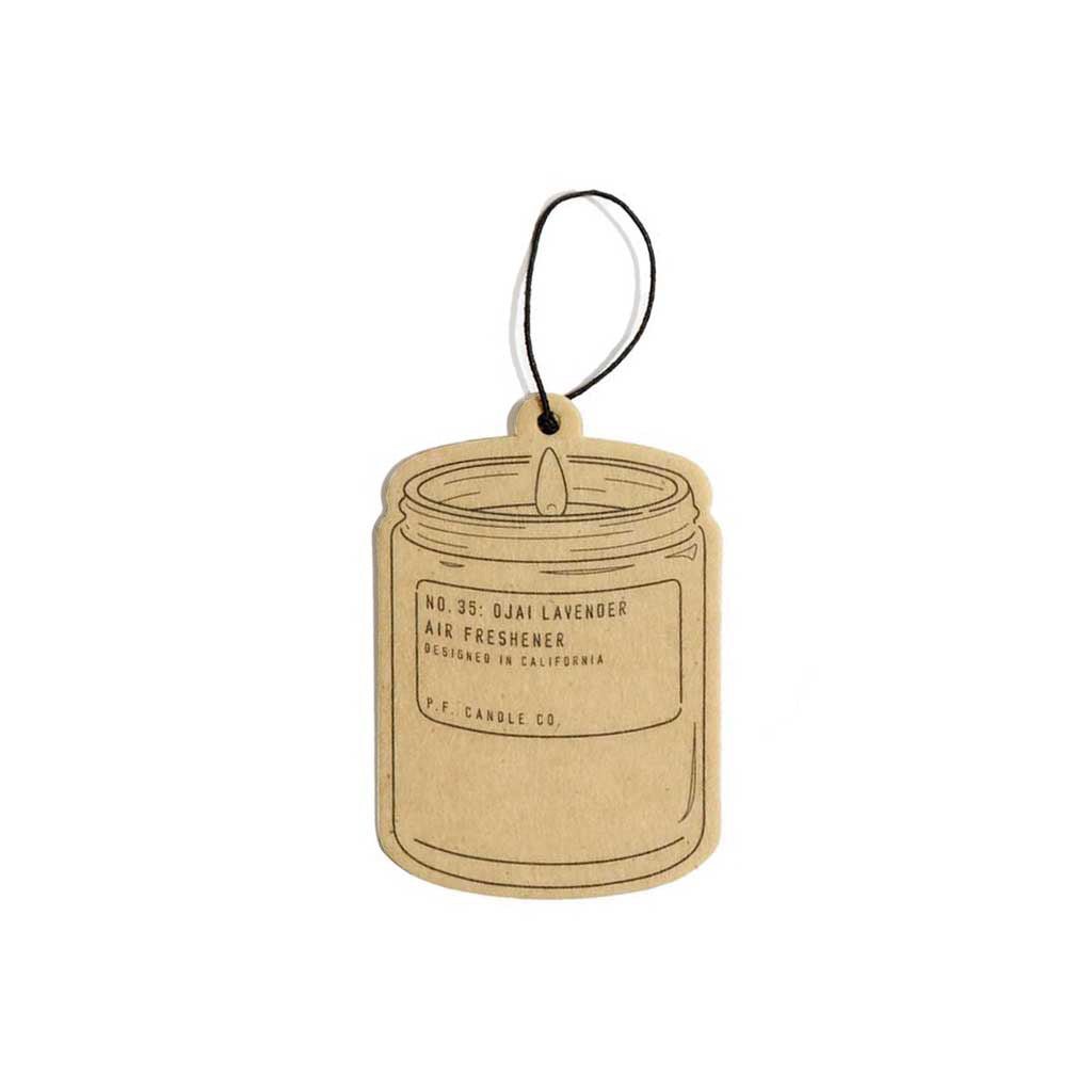Ojai Lavender Air Freshener with string on white background
