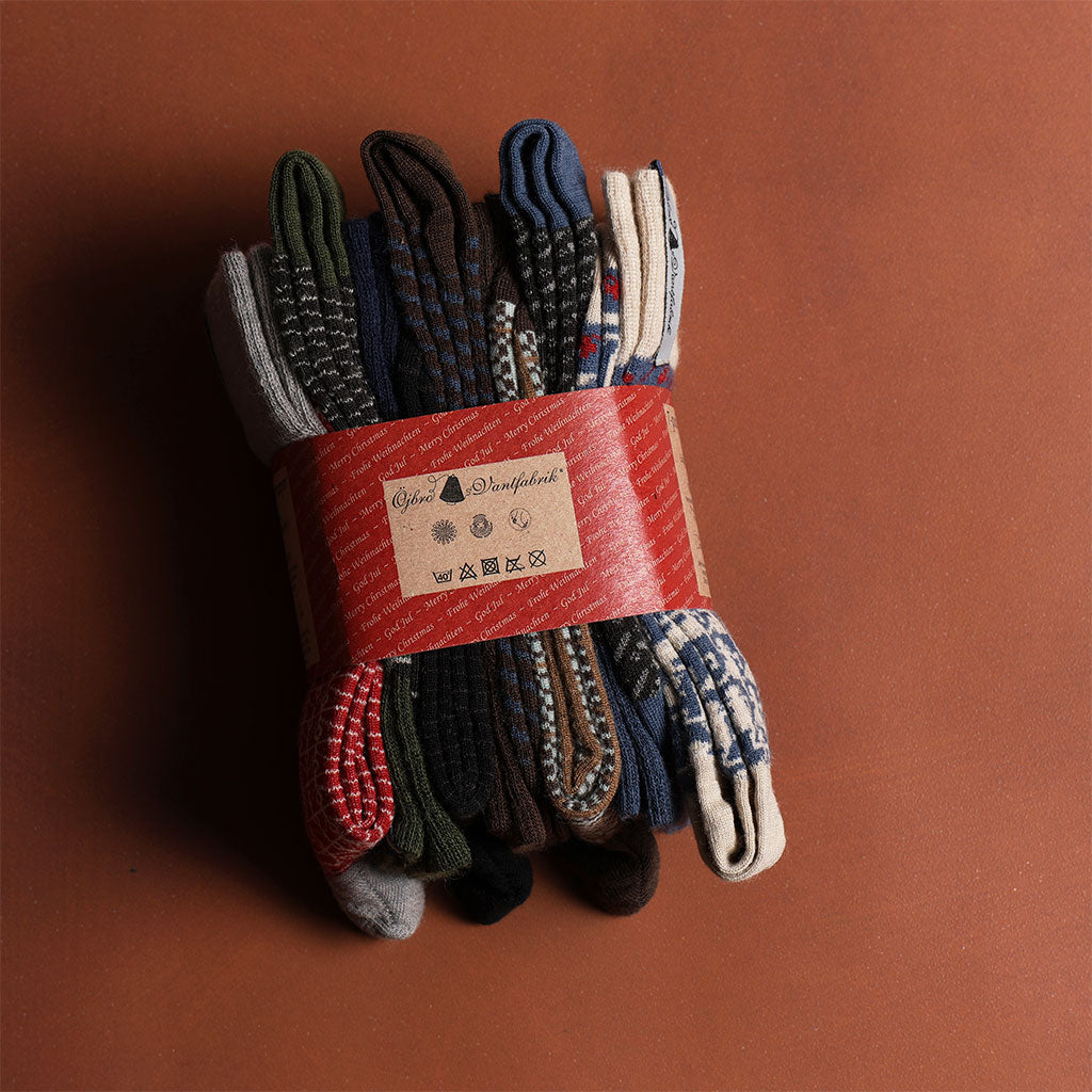 Swedish-Knit Merino Wool Socks, 7 pack at Boston General Store