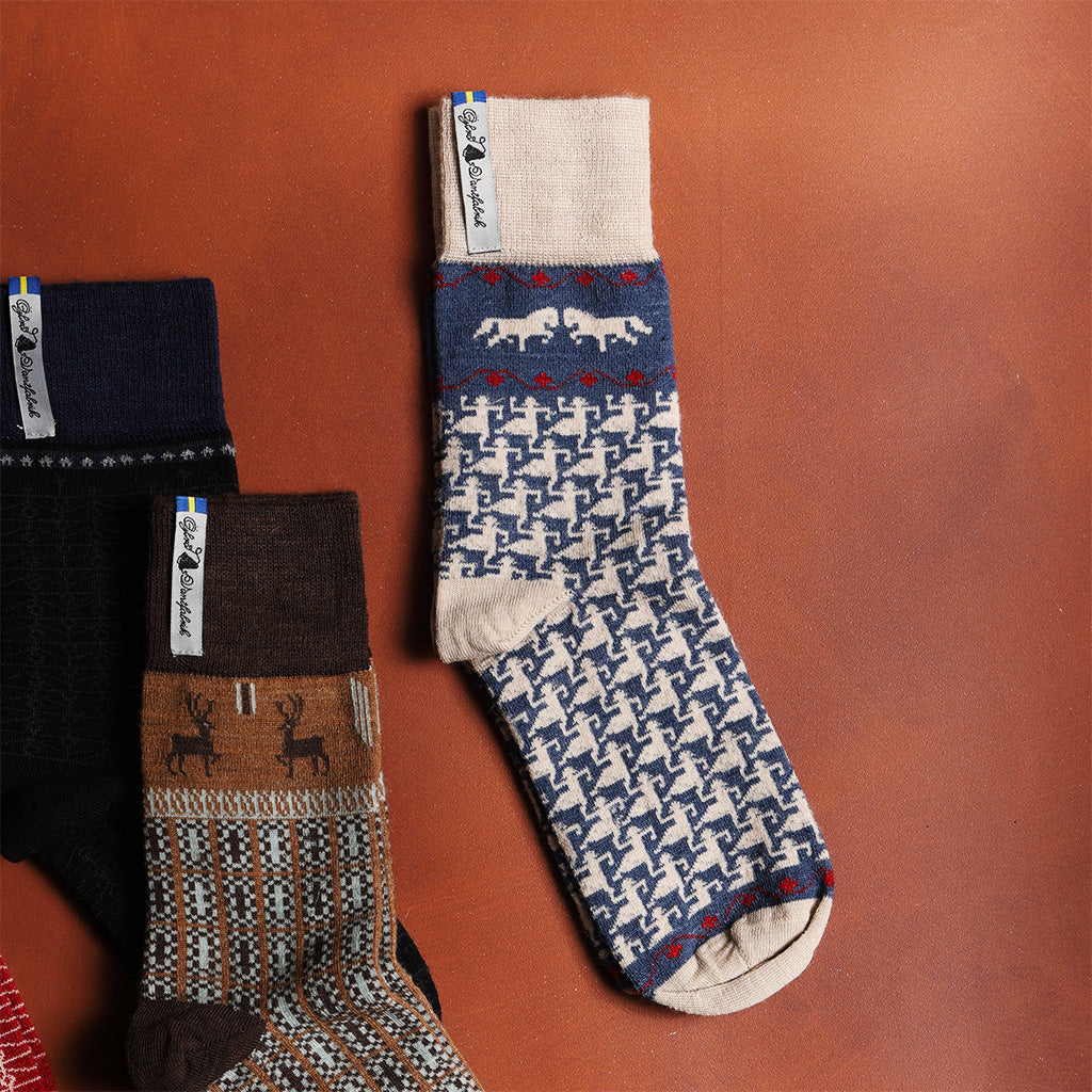 Swedish-Knit Merino Wool Socks, 7 pack at Boston General Store