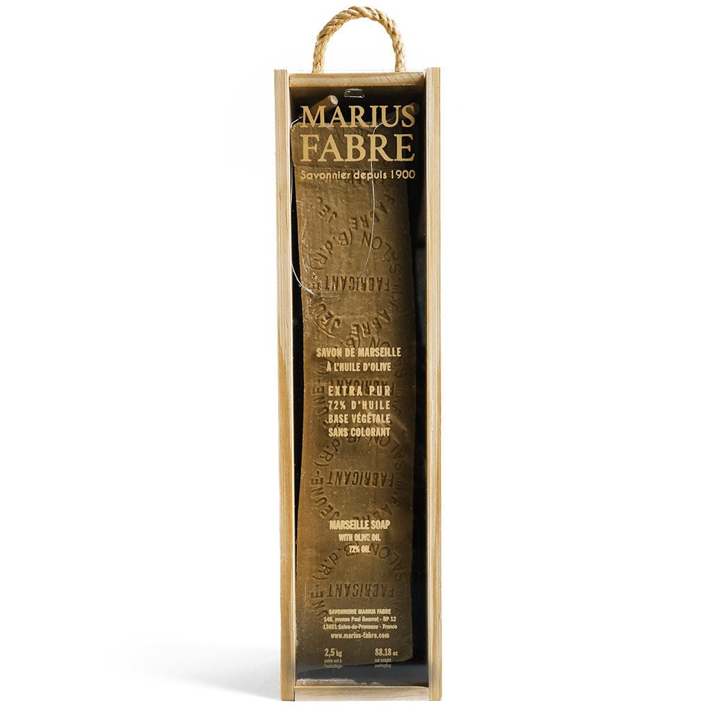 Olive Oil Marseille Soap Block in Wooden Box Boston General Store