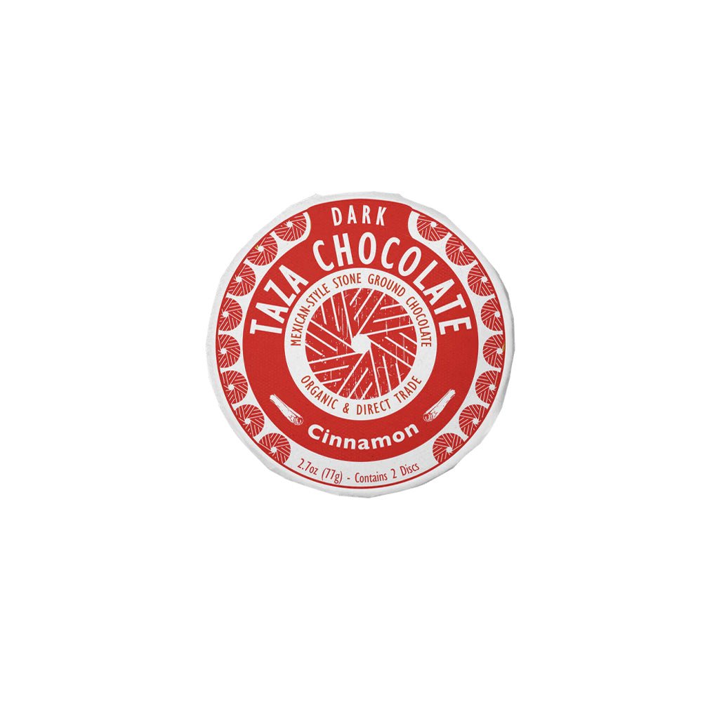 Taza Chocolate cinnamon dark chocolate packaging on a white background