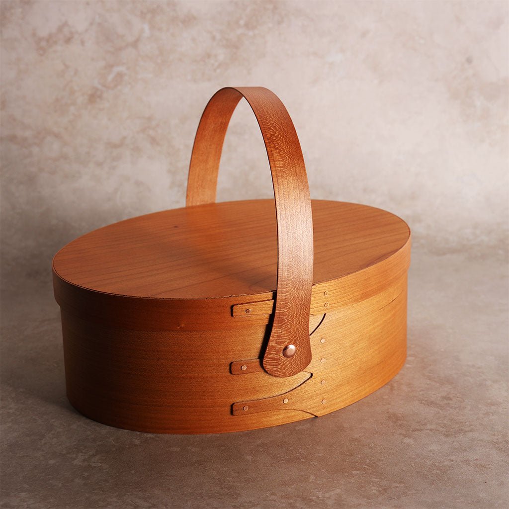 Oval Wood Shaker Box with Handle Boston General Store