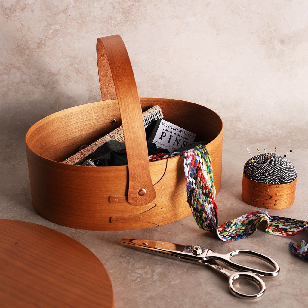 Oval Wood Shaker Box with Handle Boston General Store