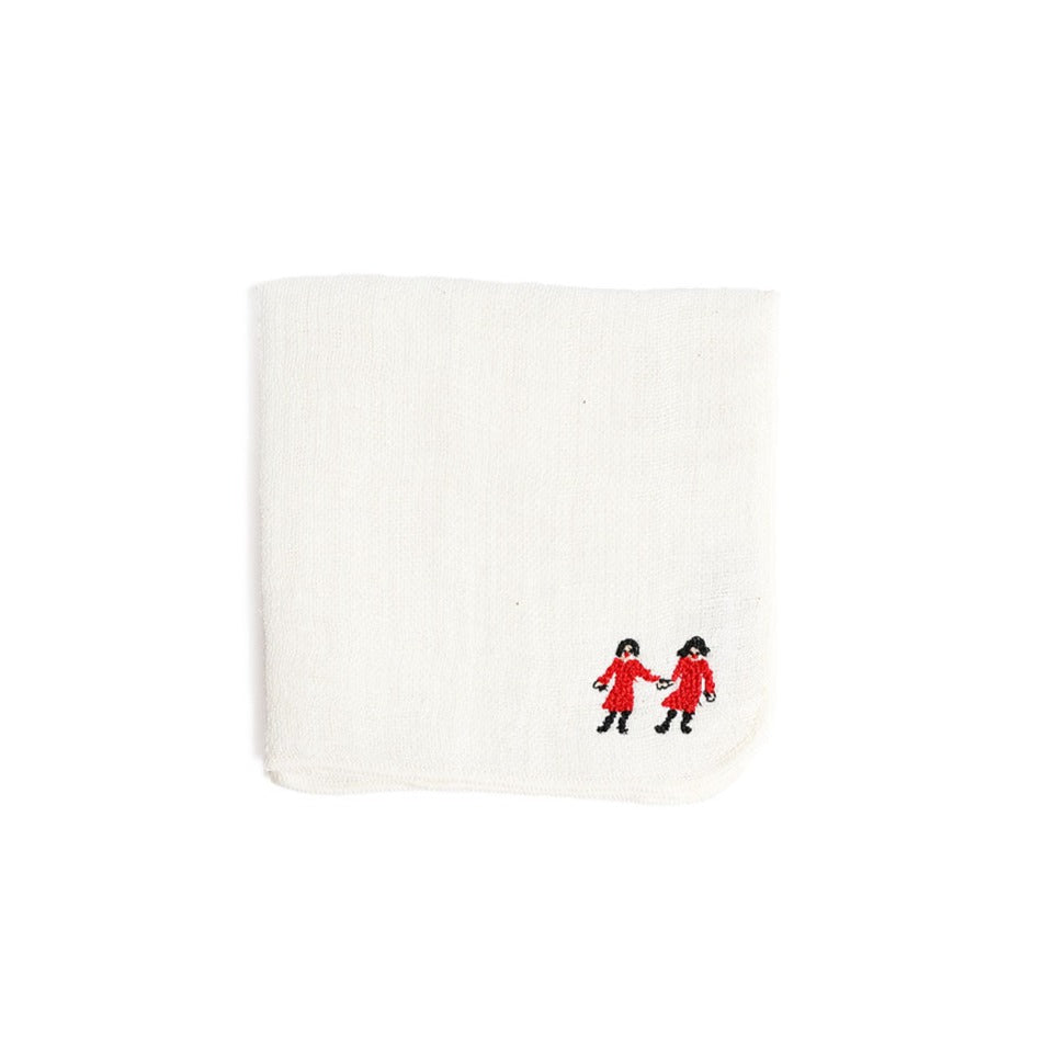 Mitsou Linen Gauze Embroidered Handkerchief Friend   at Boston General Store