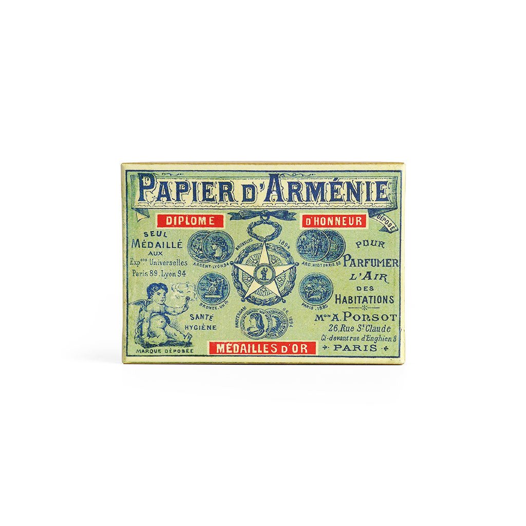 Papier d'Armenie gift set box on white background