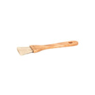 Wooden pastry brush with light bristles on white background