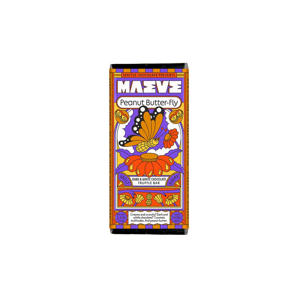 Peanut Butter-Fly Truffle Chocolate Bar at Boston General Store