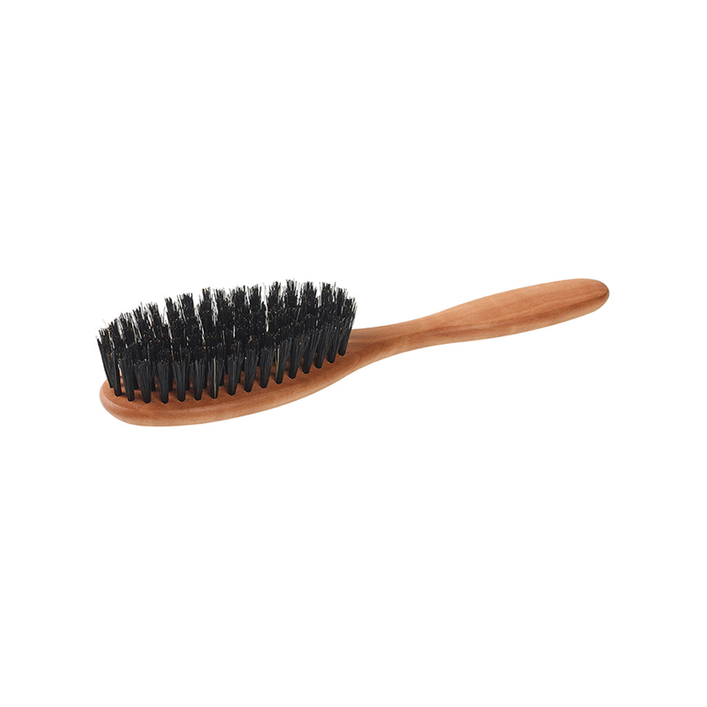 Pear Wood Dark Bristle Hairbrush, Small    at Boston General Store