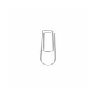 Silver pen clip on white background