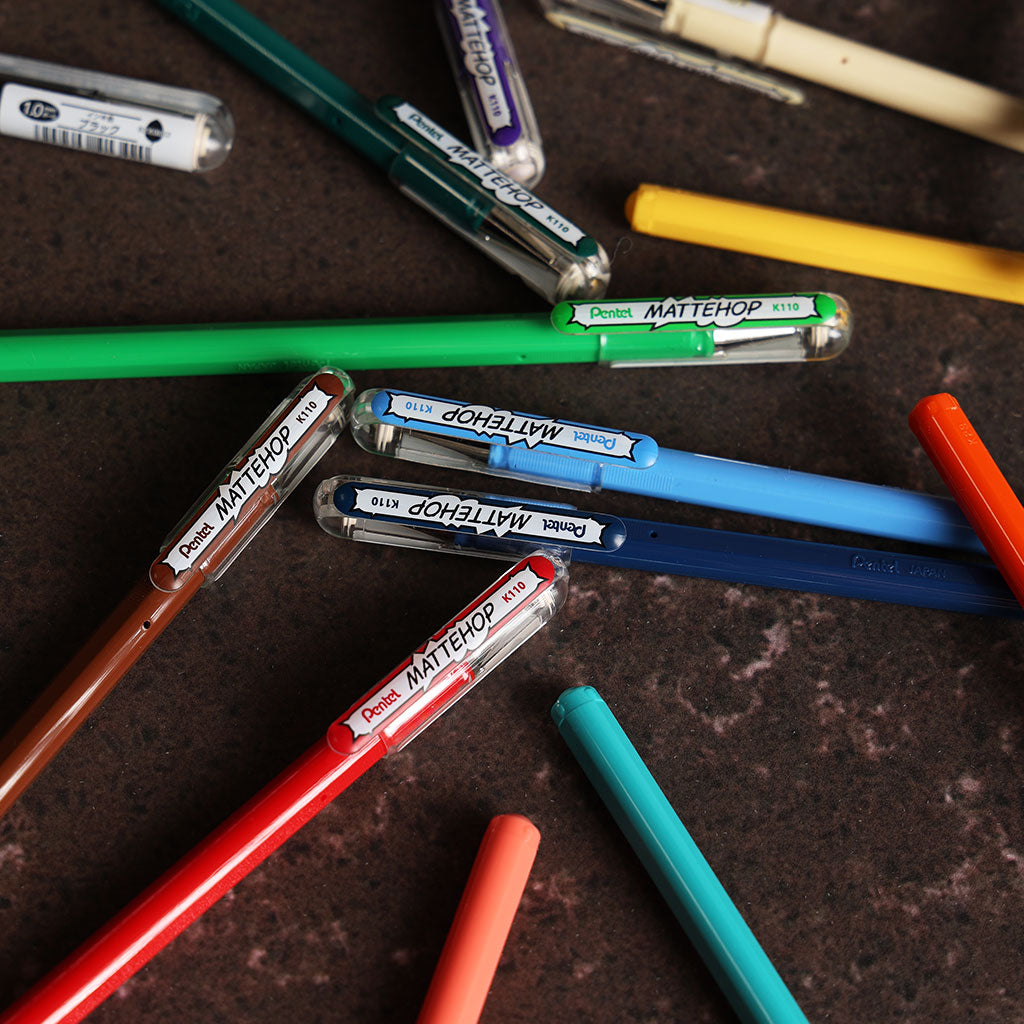 Pentel Mattehop Gel Pen - Complete Set of 21